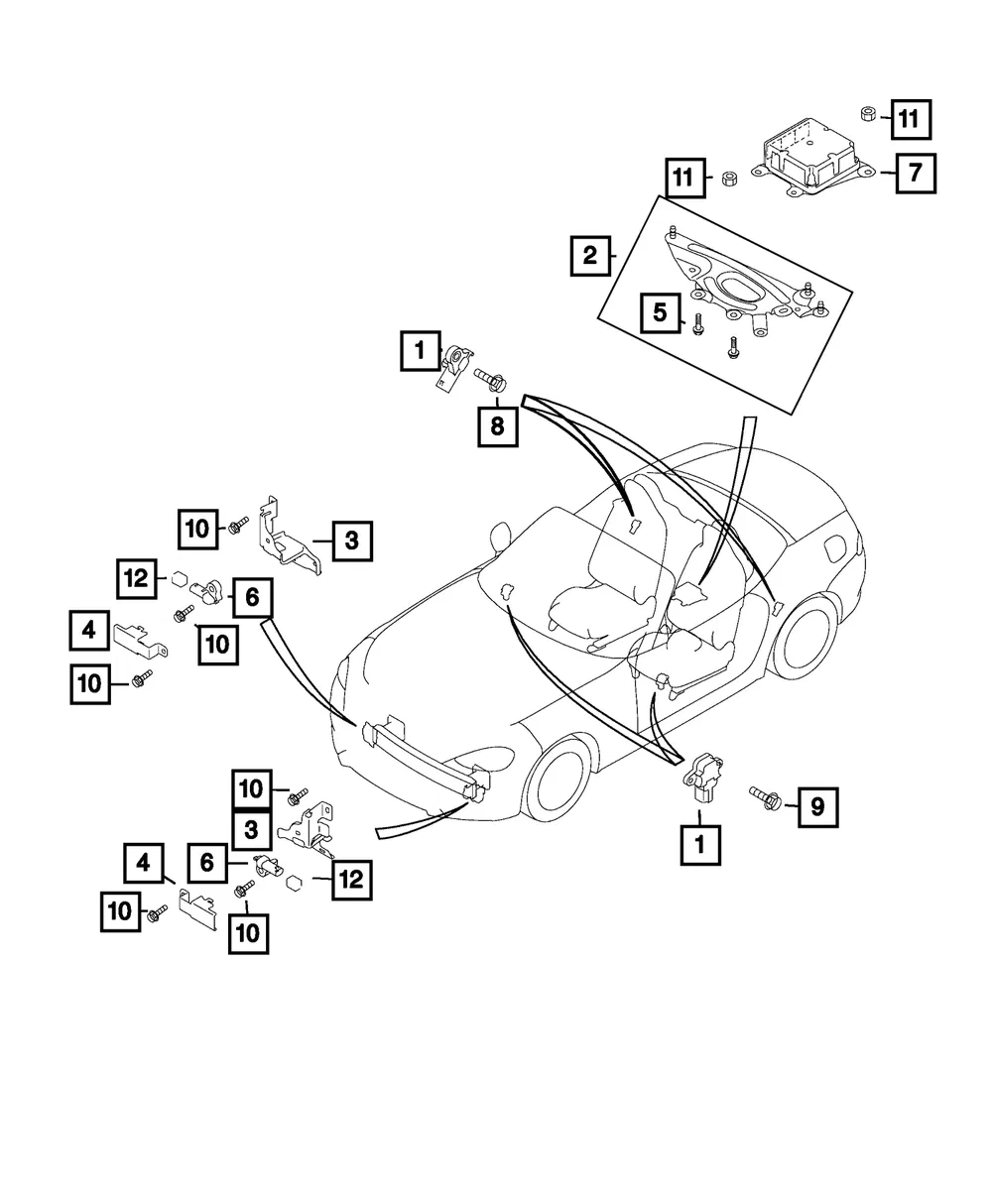 Air Bag Control Module Bracket - Mopar (68314224aa)
