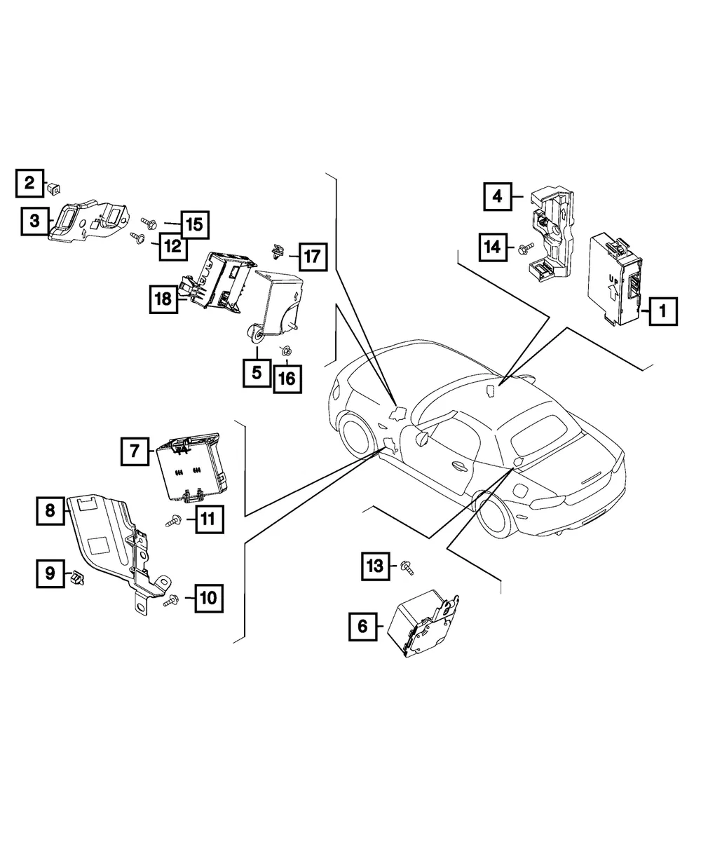 Body Control Module Bracket - Mopar (68314466aa)