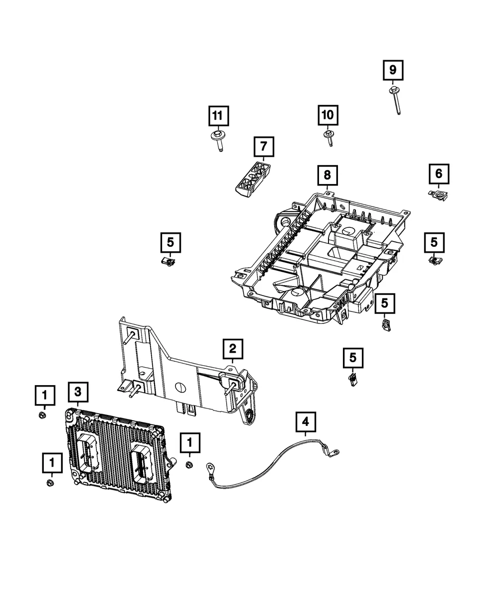 Engine Control Module Bracket - Mopar (68328870aa)