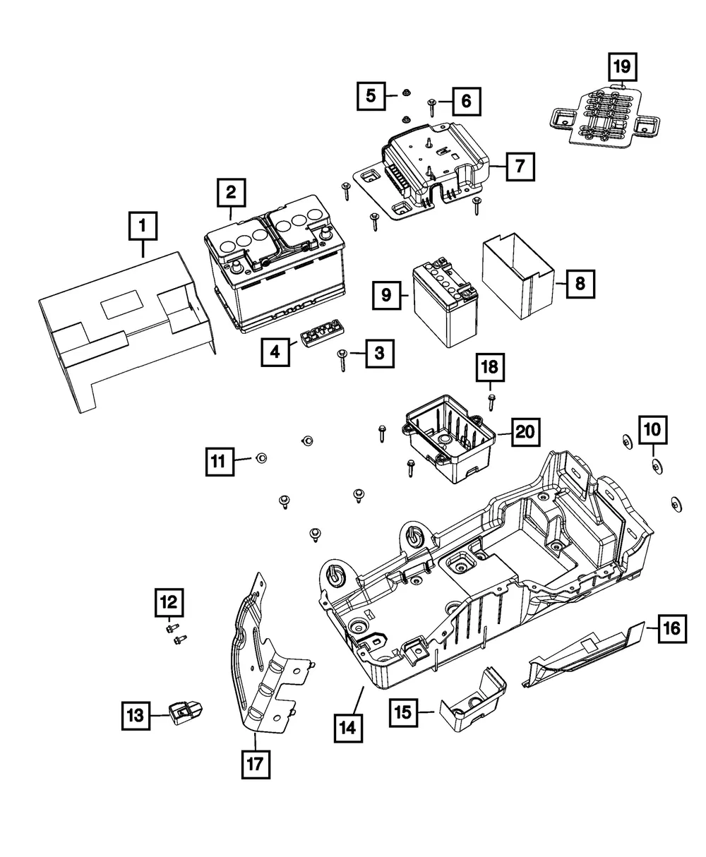 Battery Cover - Mopar (68330399ab)
