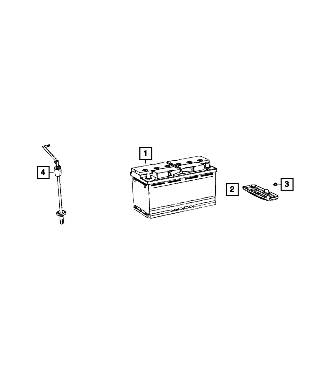 Battery Hold Down Bracket - Mopar (68336485AA)