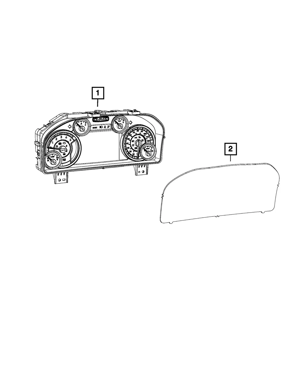 Instrument Panel Cluster - Mopar (68340666ab)