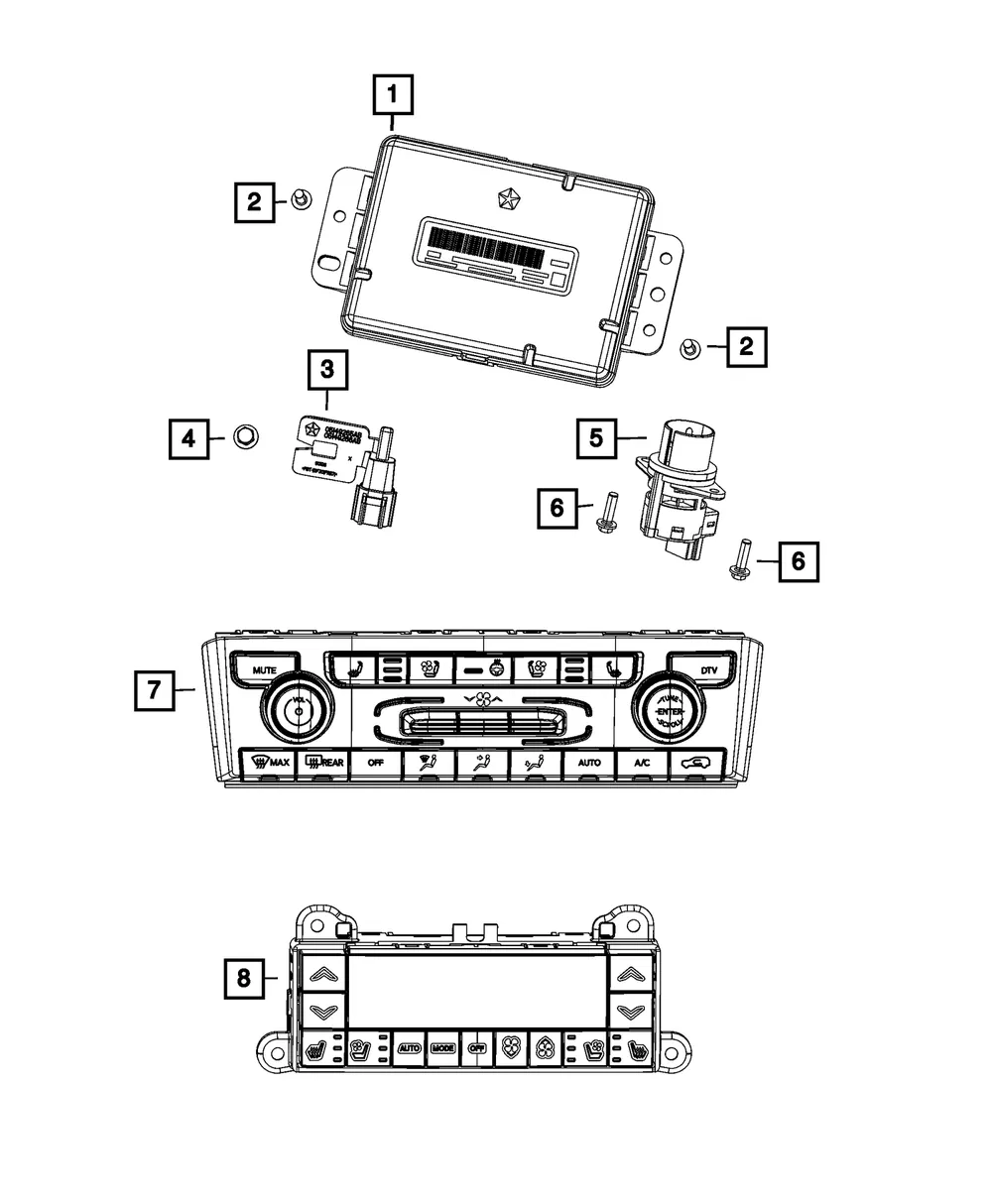 A/C And Heater Module - Mopar (68346587af)