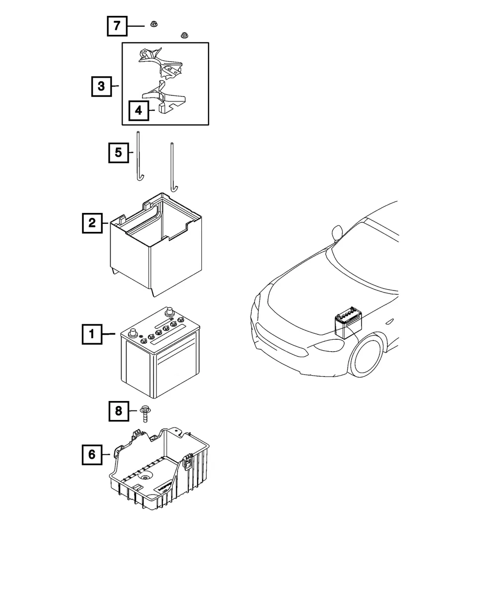 Battery Hold Down Bracket - Mopar (68348943aa)