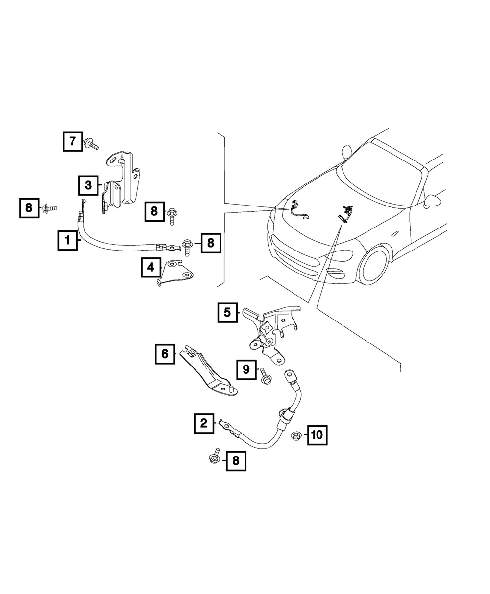 Battery Cable Bracket - Mopar (68348944aa)