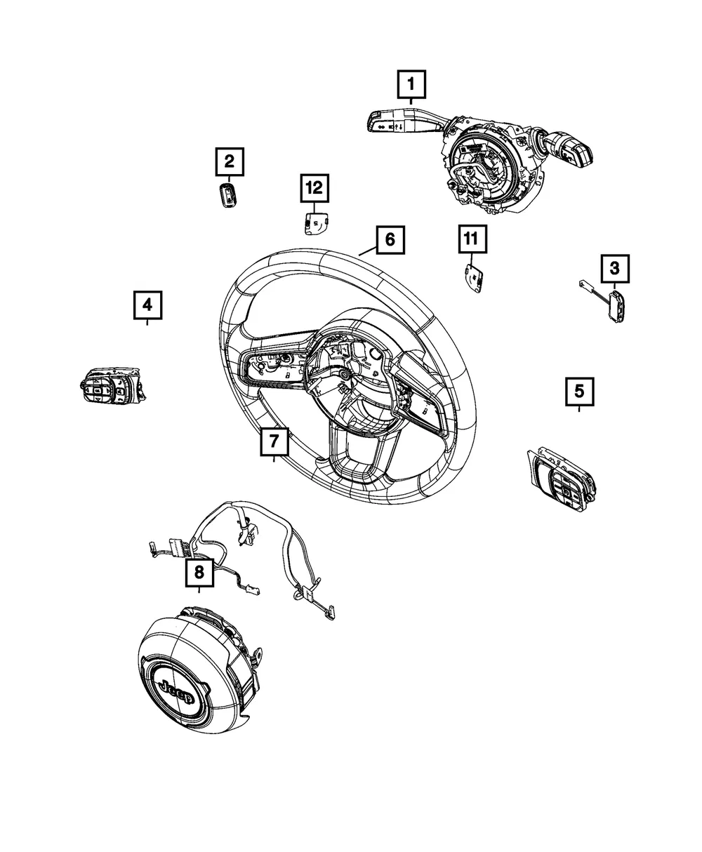 Control Switch - Driver's Side (LH) - Mopar (68349664AA)