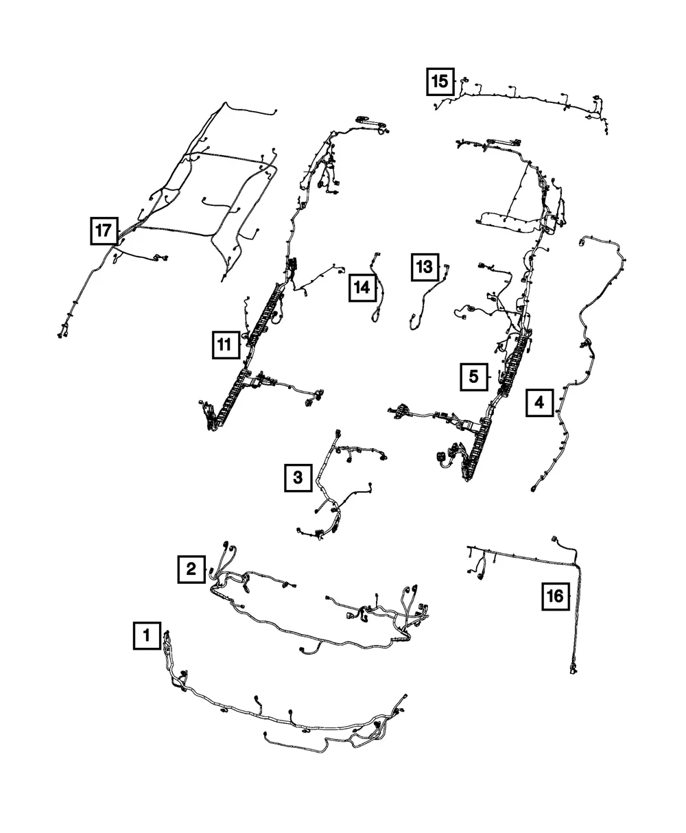 Front End Module Wiring - Mopar (68358458af)