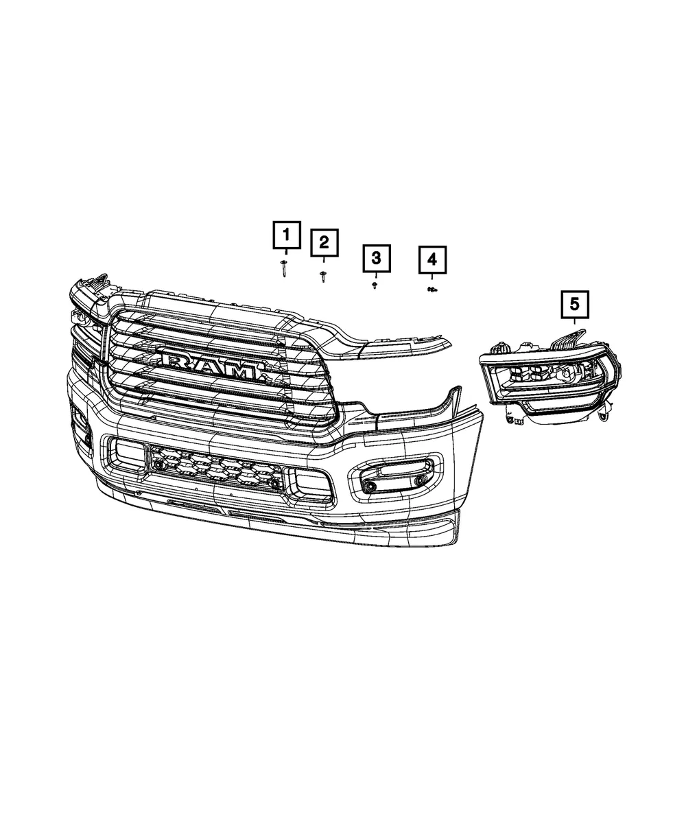 Headlamp, Left - Mopar (68361901ac)
