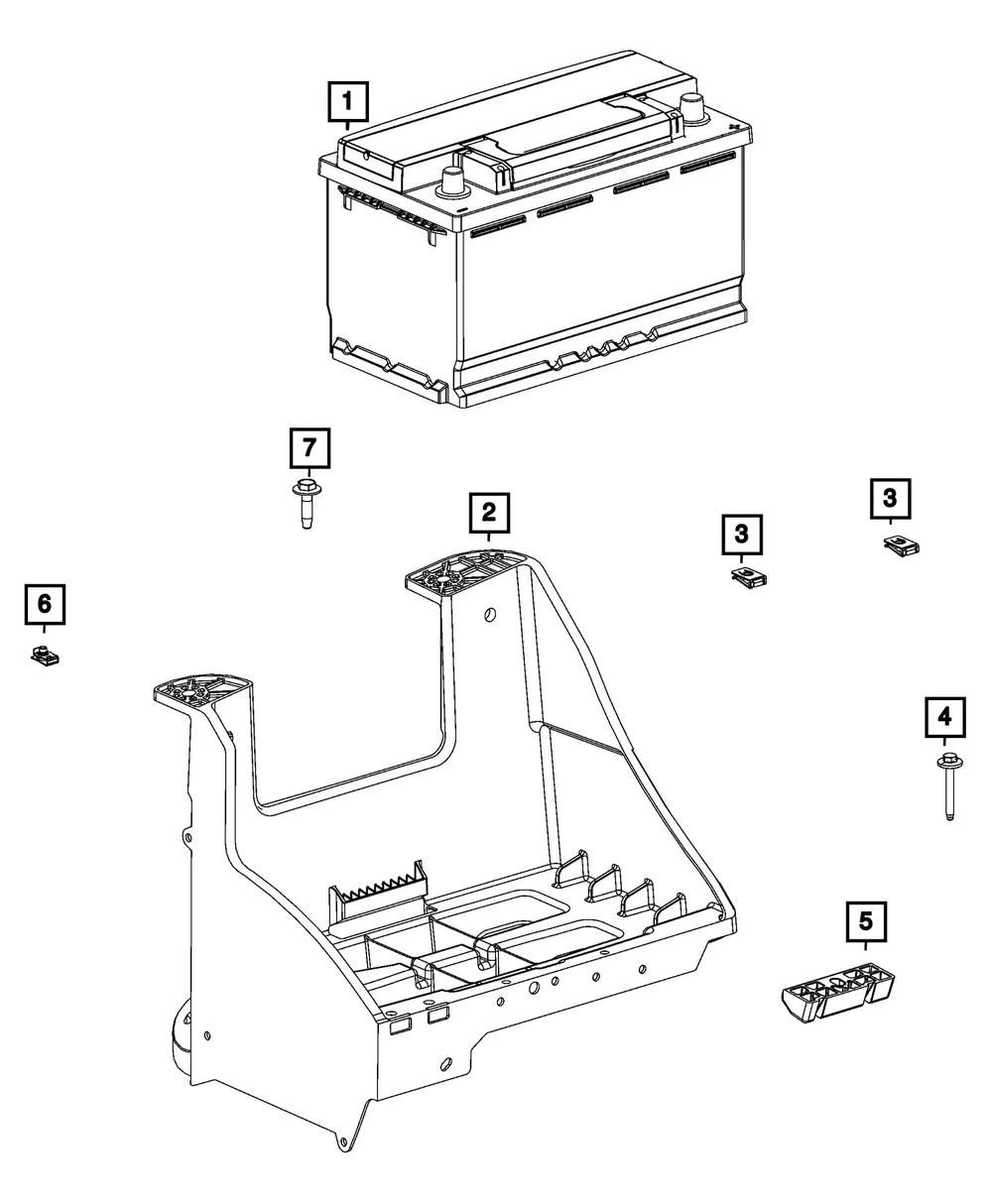 Battery Tray - Mopar (68363248AC)