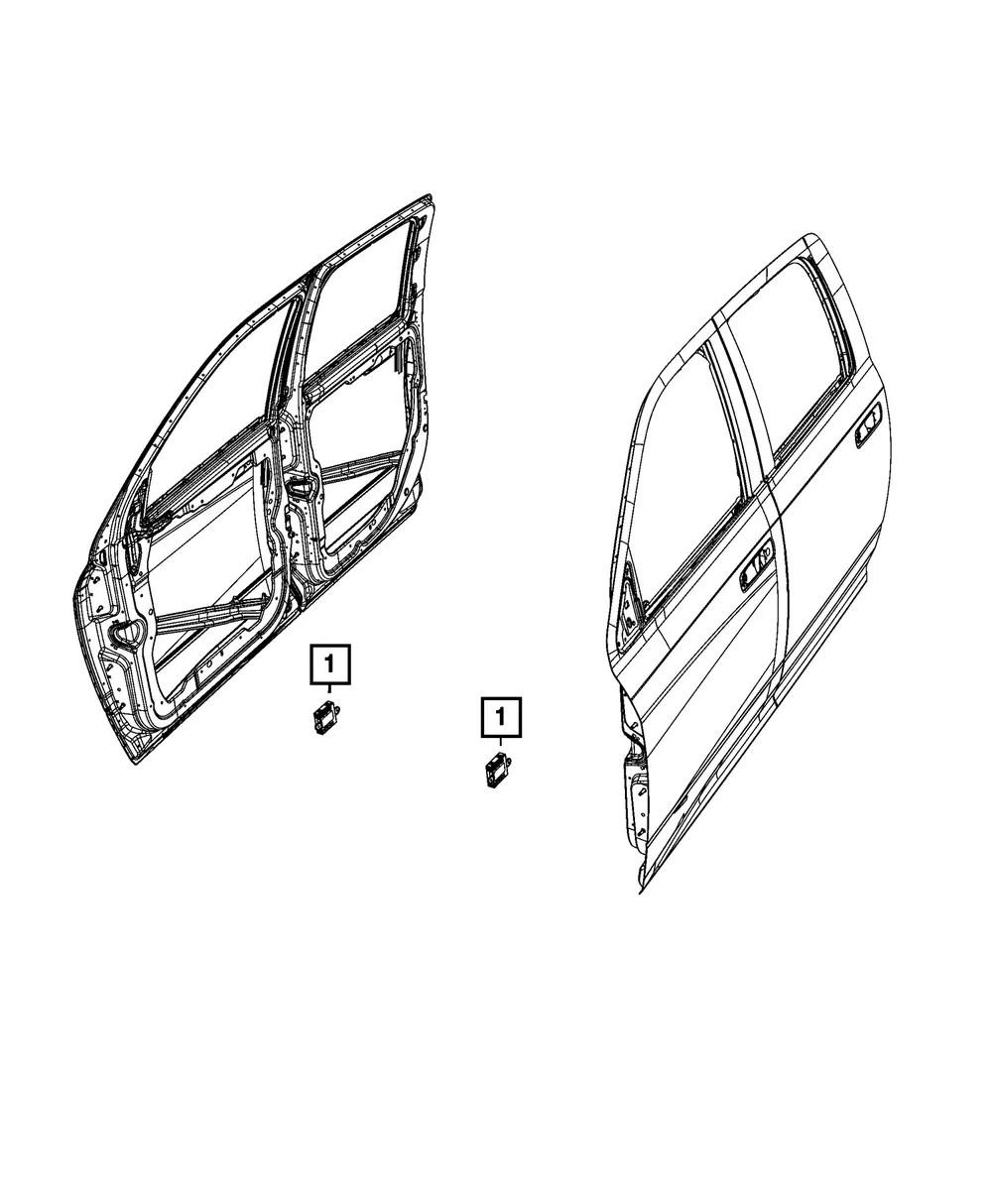 Door Module, Left - Mopar (68374091ag)