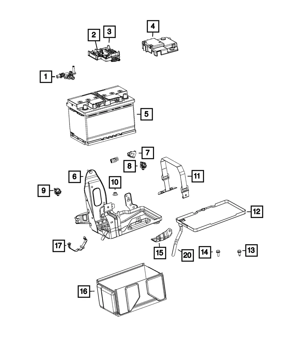 Battery Control Module - Mopar (68375744aa)