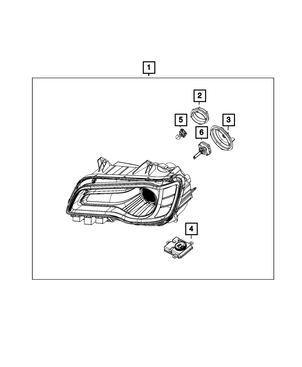 Headlamp Assembly - Passenger Side (RH) - Mopar (68402940AB)