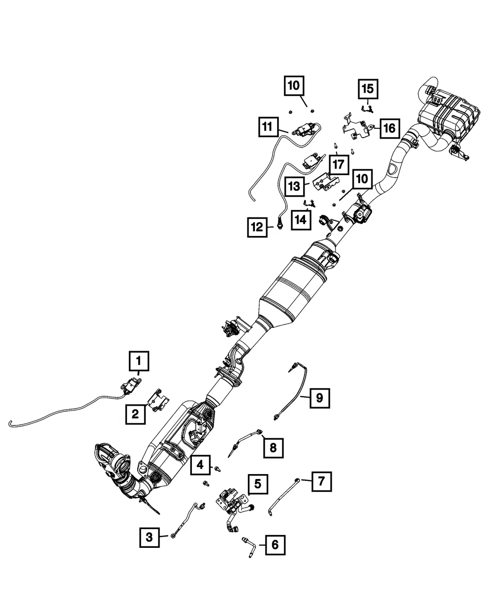 Exhaust Temperature Sensor - Mopar (68408957ab)