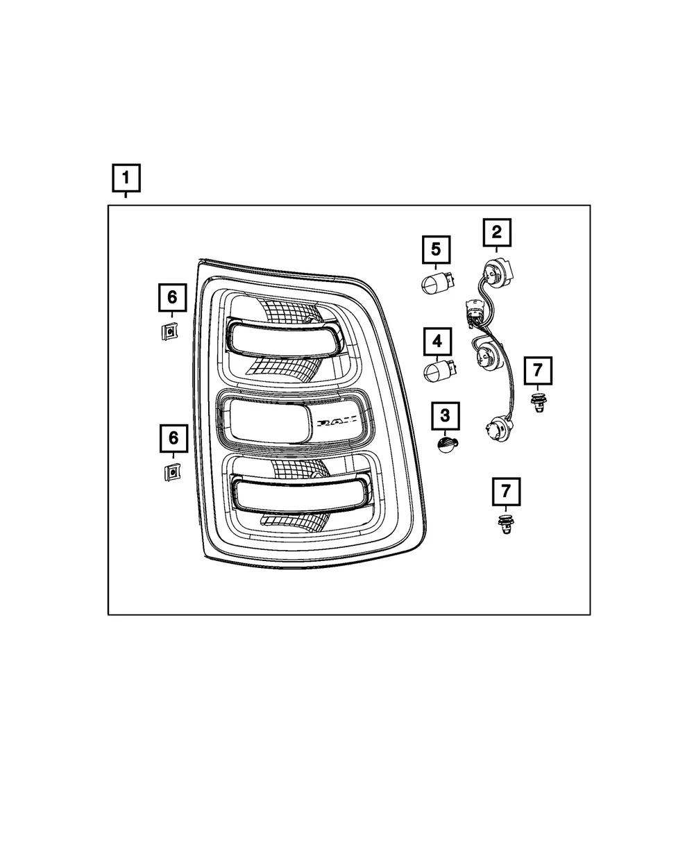 Tail Lamp, Right - Mopar (68409002AF)