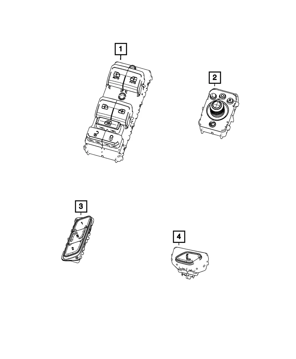 Power Window Switch - Mopar (68410642AD)