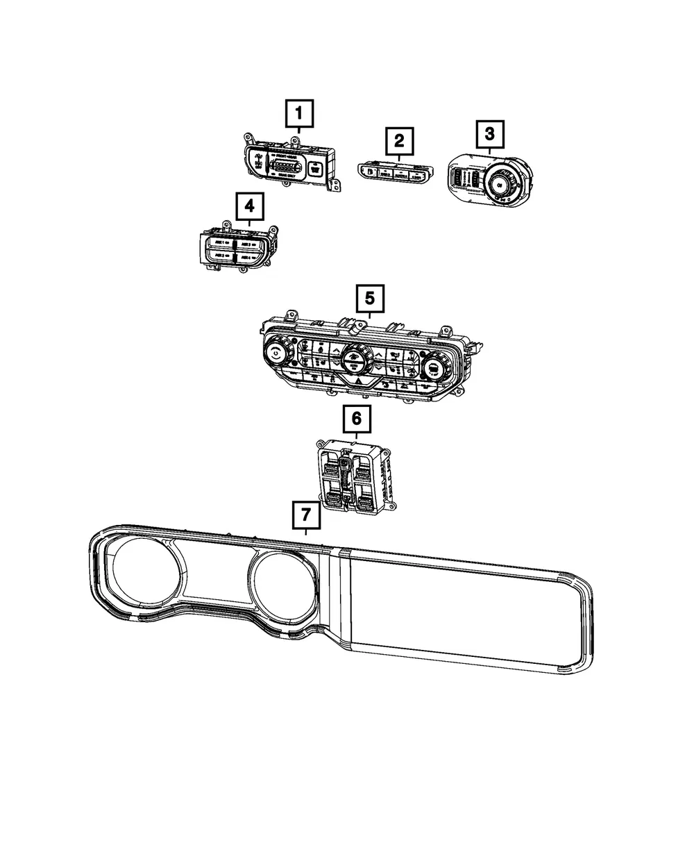 4 Gang Switch - Mopar (68414233ac)