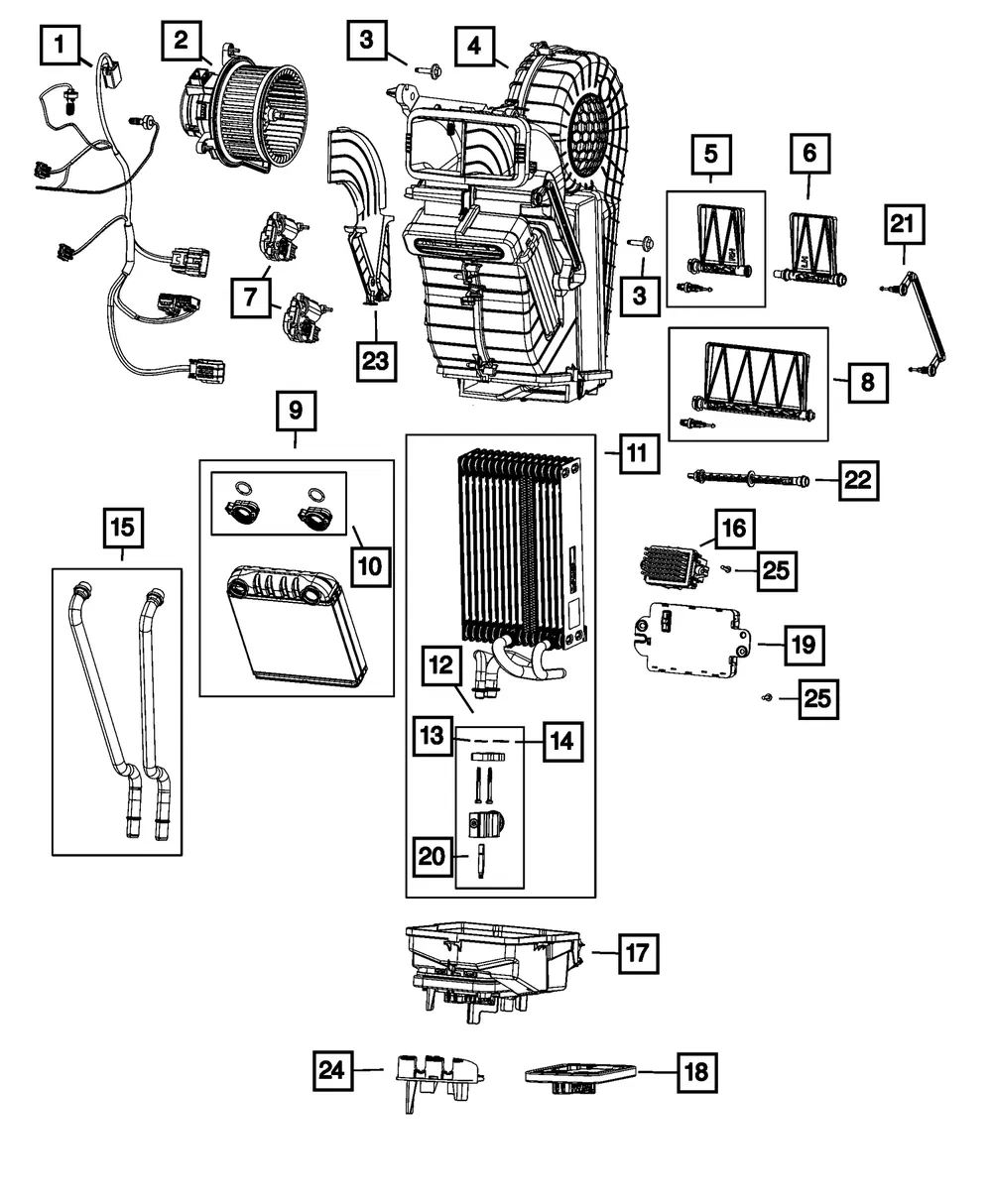 A/C And Heater Module - Mopar (68415369ae)