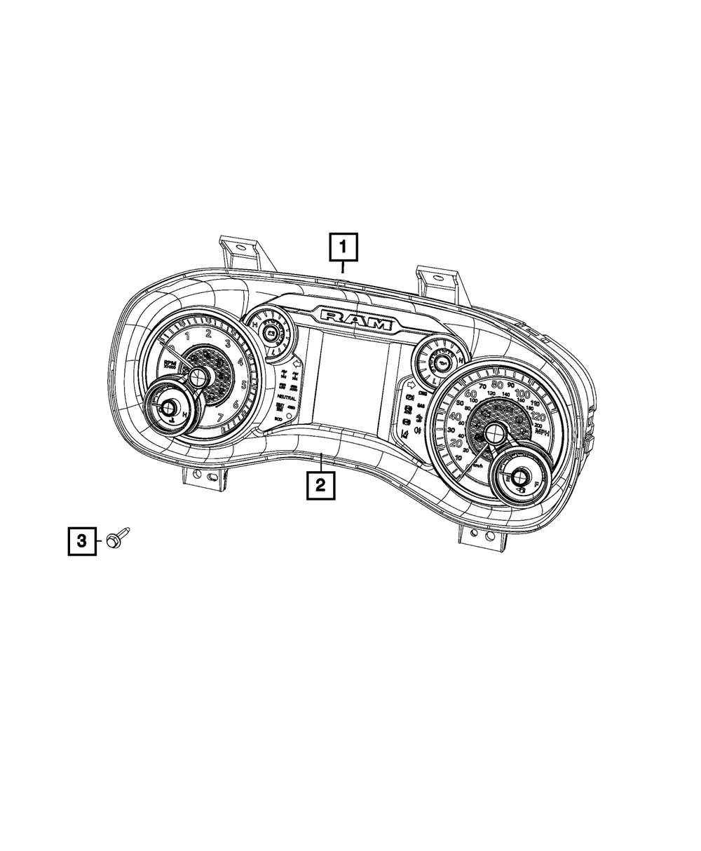 Instrument Cluster Mask And Lens - Mopar (68415496aa)
