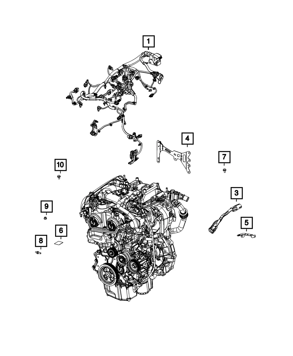 Engine Wiring Bracket - Mopar (68419661aa)