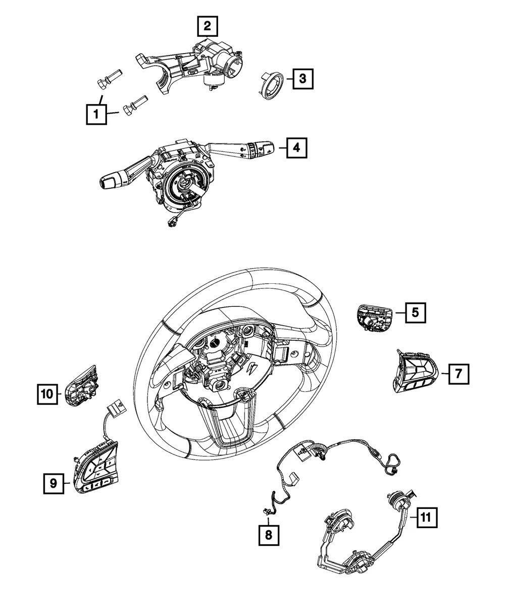 Horn Switch - Mopar (68420999aa)