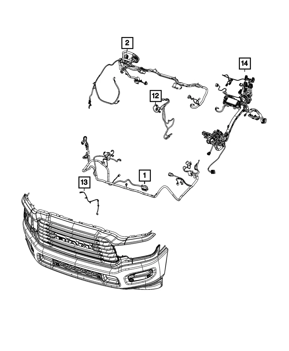 Dash Right Wiring - Mopar (68423402AC)