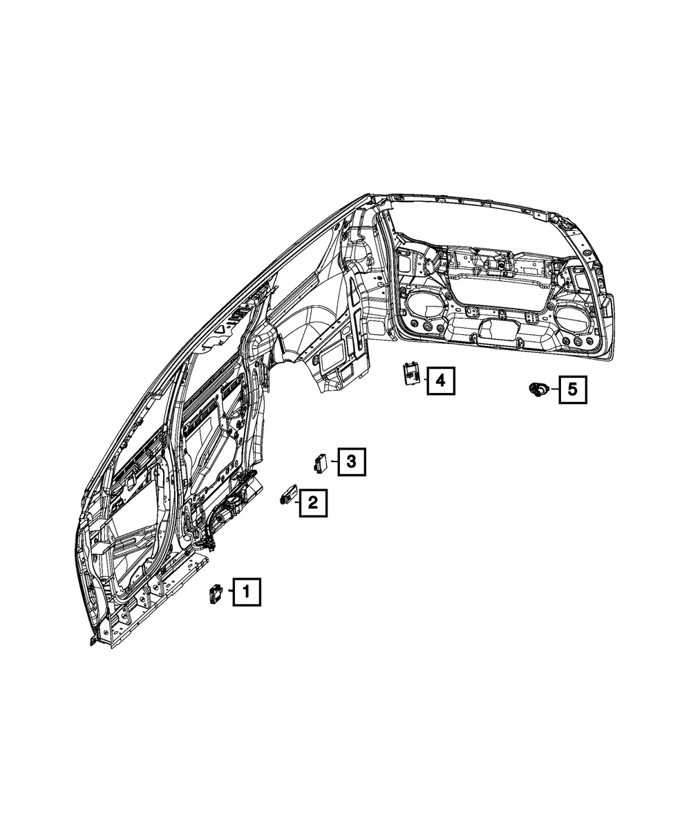 Front Door Module, Left - Mopar (68424449ac)