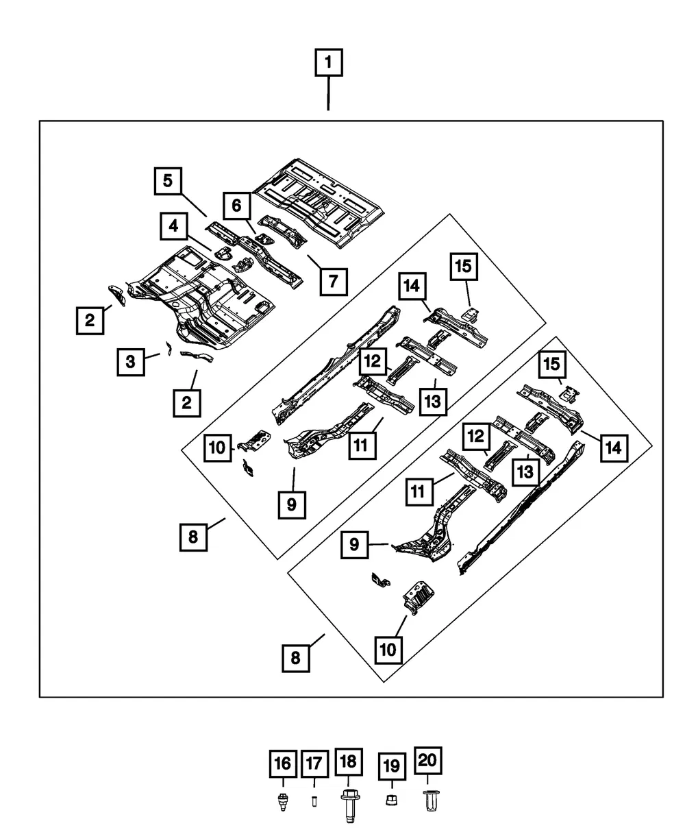 Occupant Restraint Module Bracket - Mopar (68424625aa)