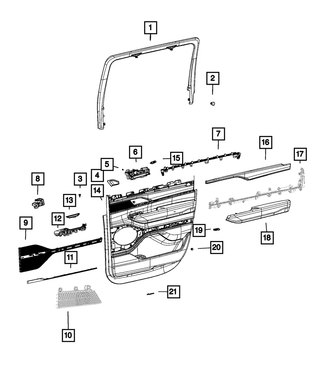 Power Window Switch, Left - Mopar (68426416AD)