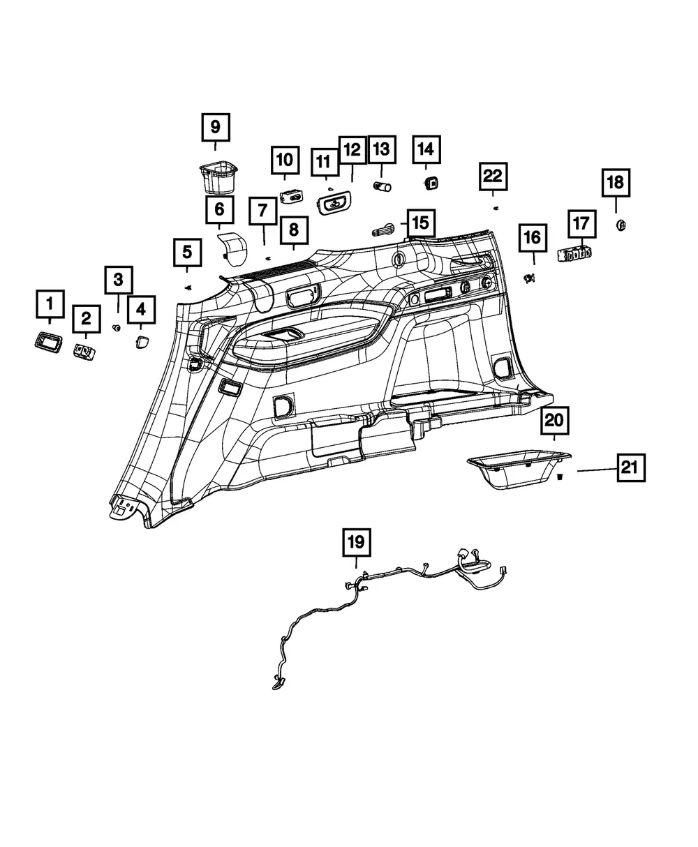 Folding Seat Switch - Mopar (68427178ab)