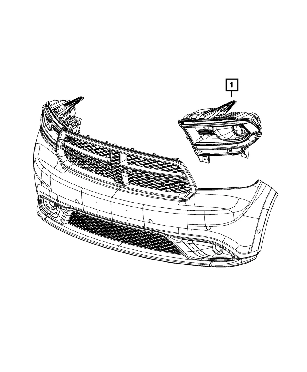 Headlamp, Right - Mopar (68433782ae)