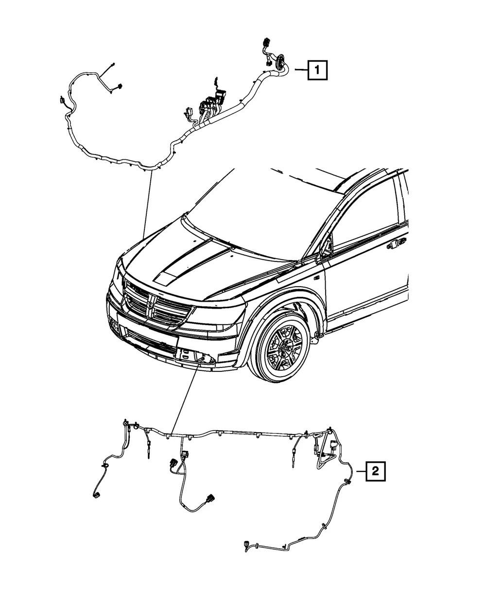 Front End Module Wiring - Mopar (68437779aa)