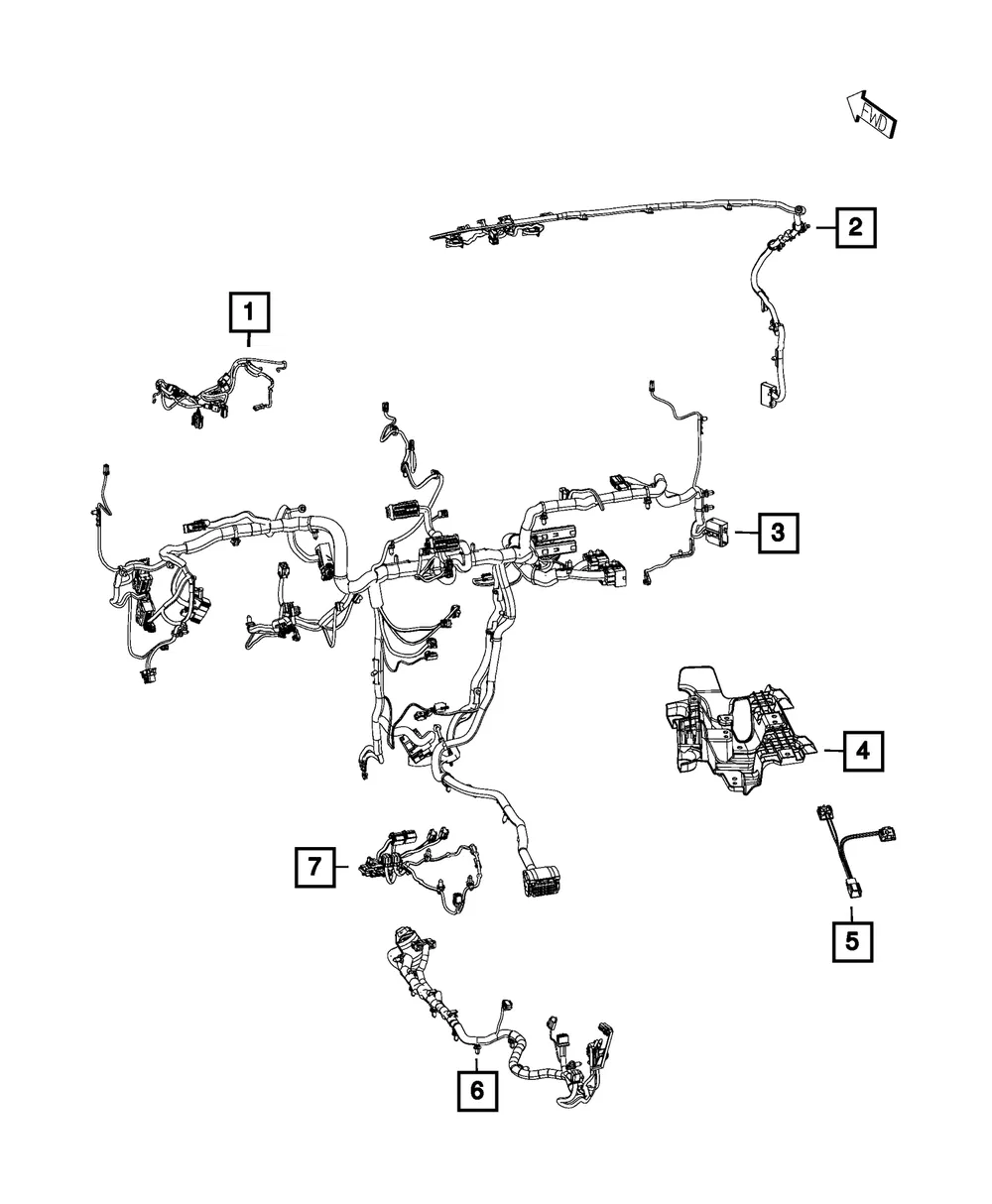 Console Wiring - Mopar (68443443aa)