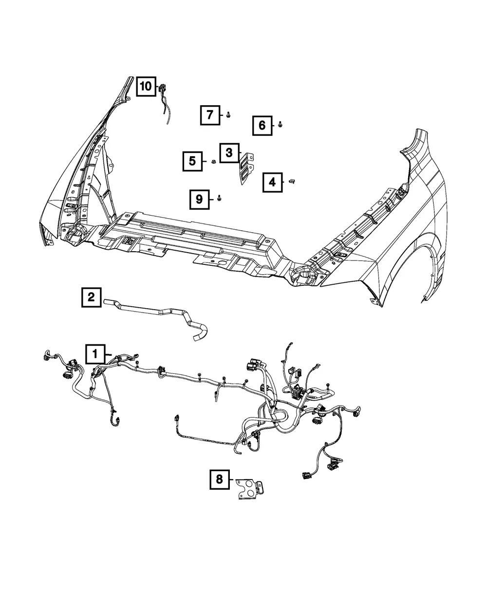 Front End Module Wiring - Mopar (68445389aa)