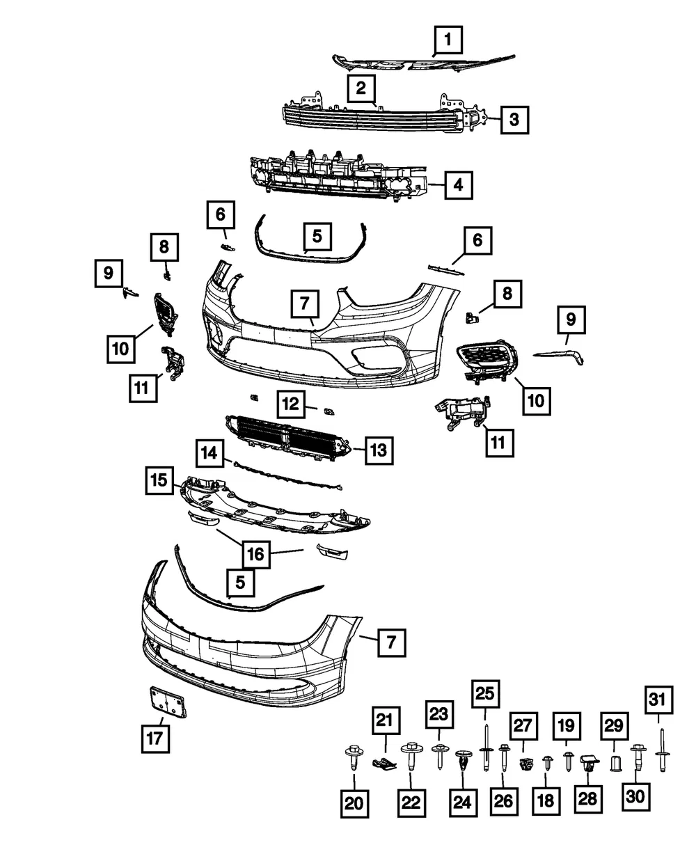 Fog Lamp Bracket, Right - Mopar (68445692aa)