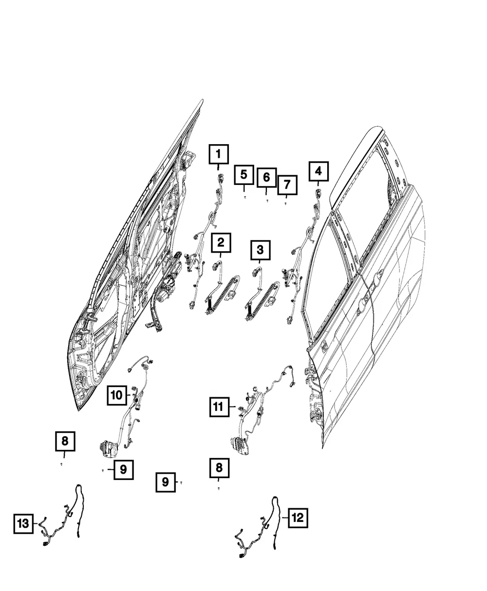 Front Door Wiring - Mopar (68446210aa)