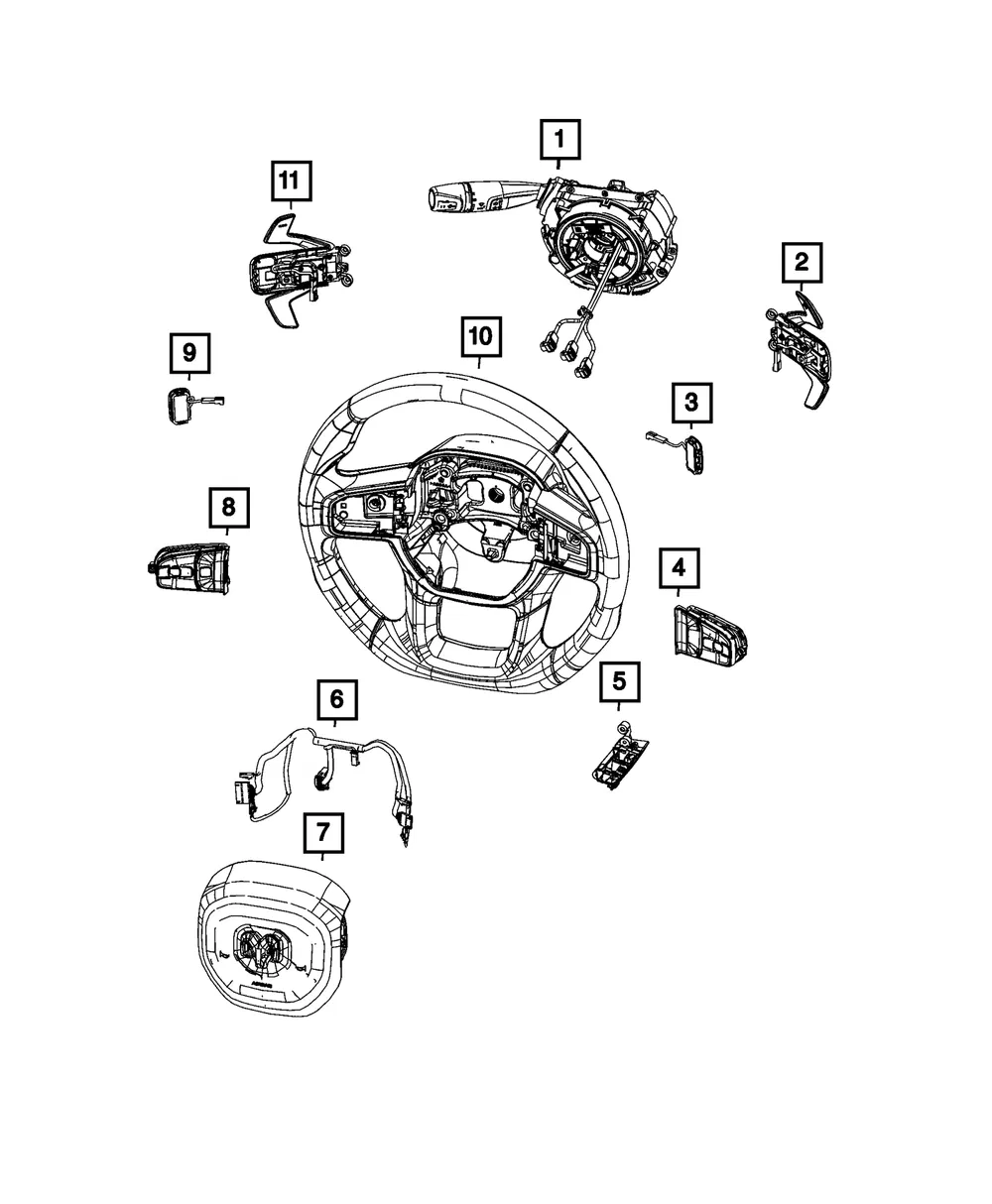 Paddle Down Switch, Left - Mopar (68446789ab)