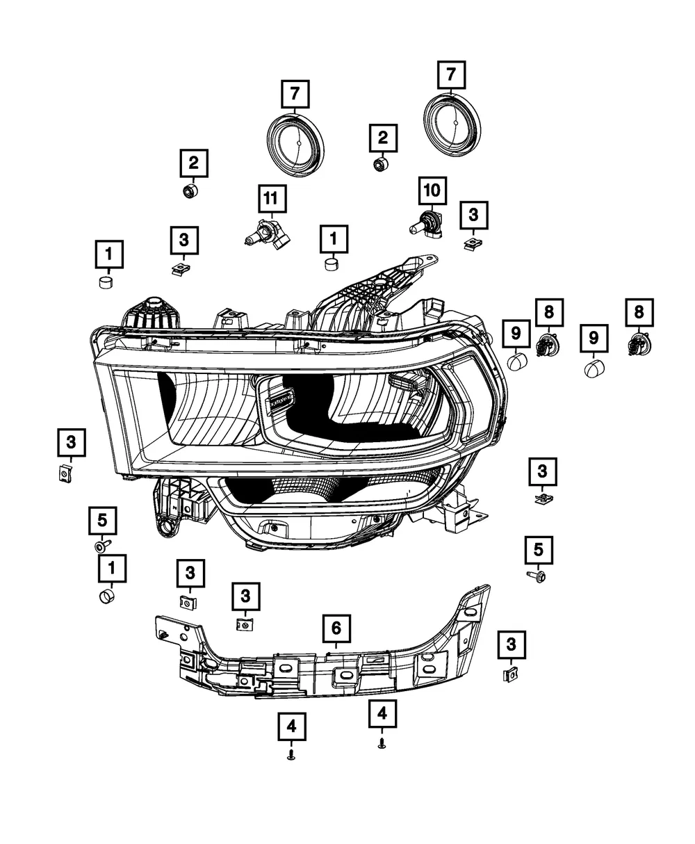 Bulb Access Cover - Mopar (68448760aa)