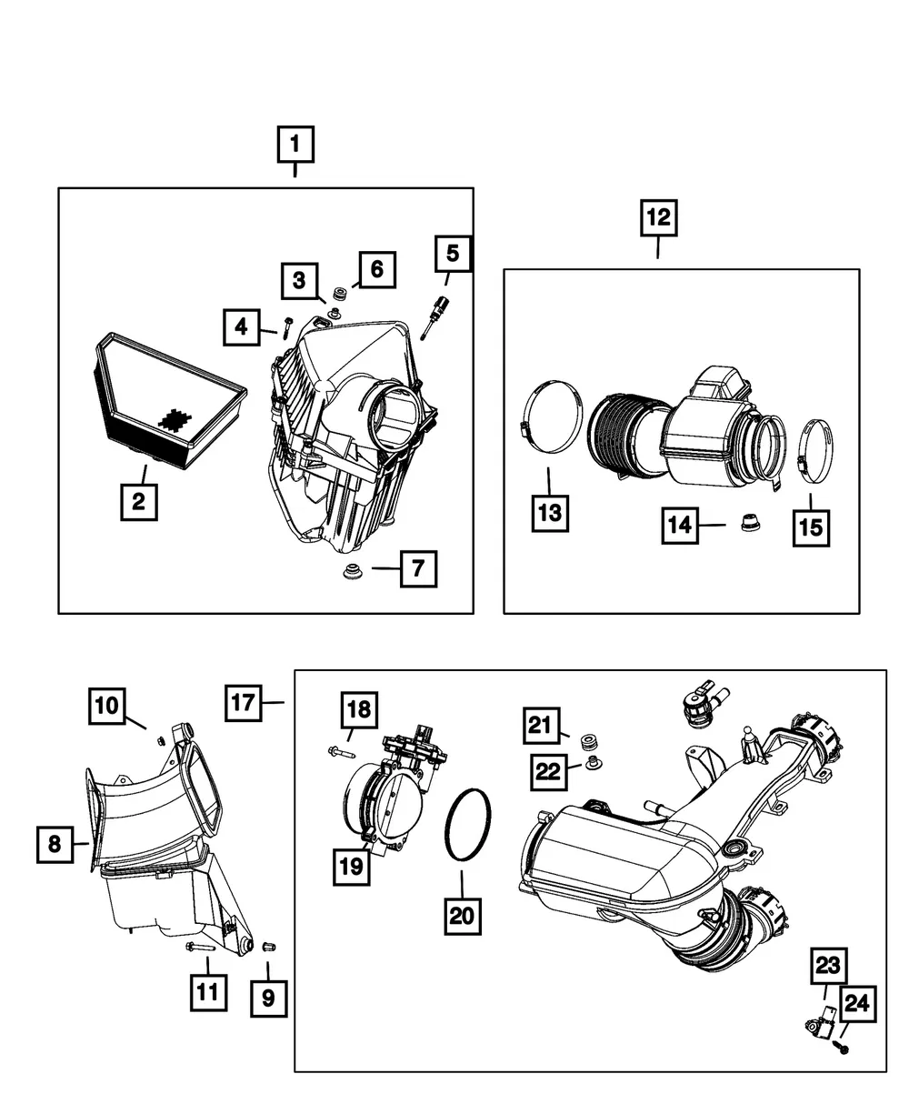 Turbo Inlet Pressure Sensor - Mopar (68458330AA)