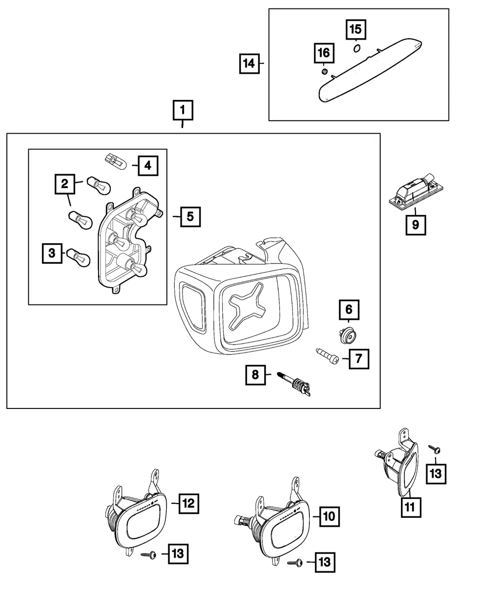 Lamp Housing, Left - Mopar (68458454aa)