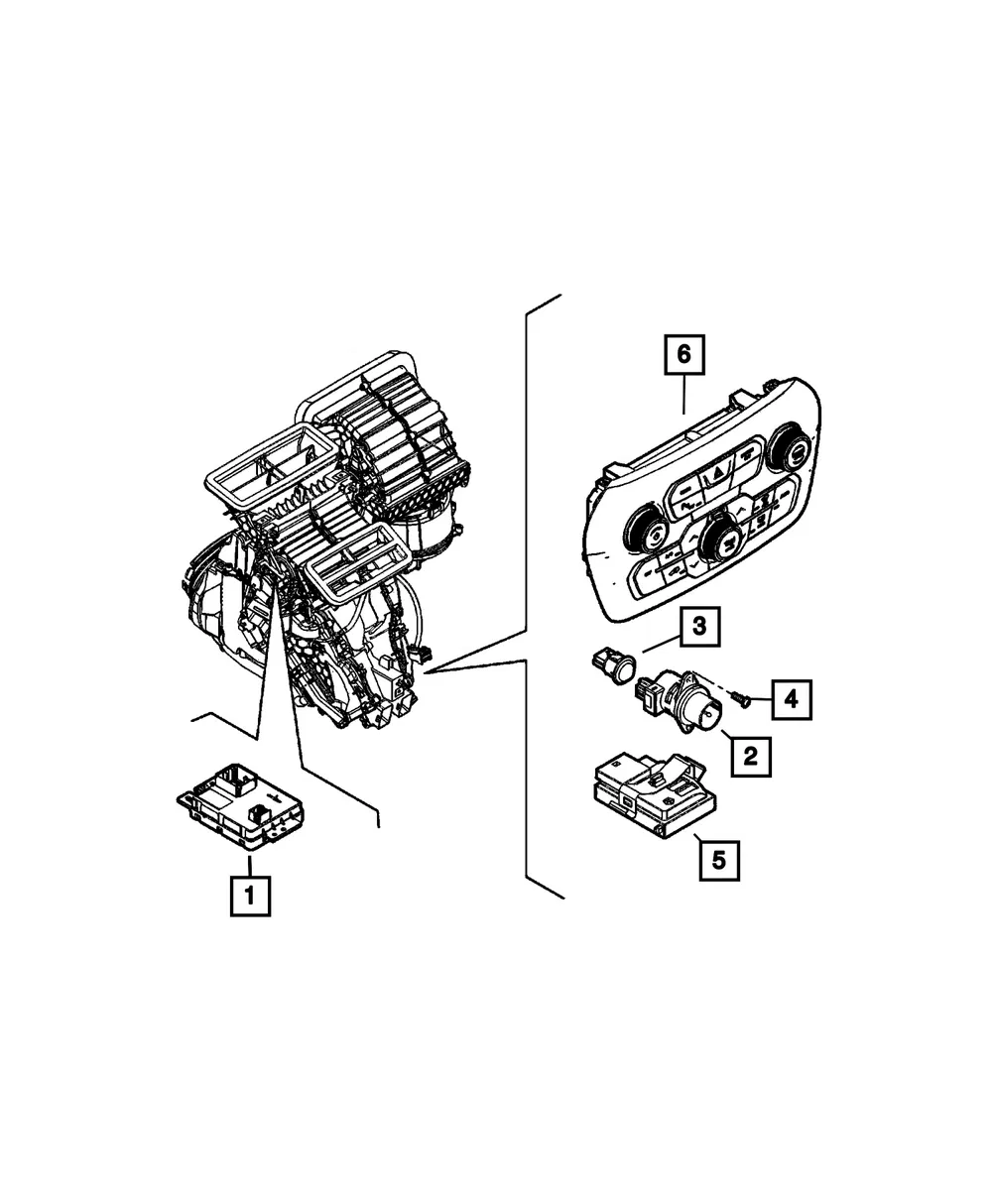 A/C And Heater Module - Mopar (68461216AE)
