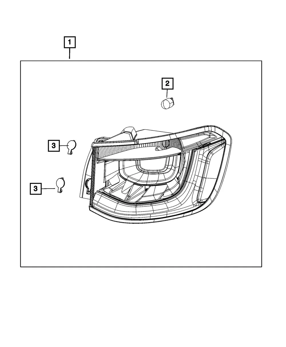 Tail Lamp, Right - Mopar (68461566ab)