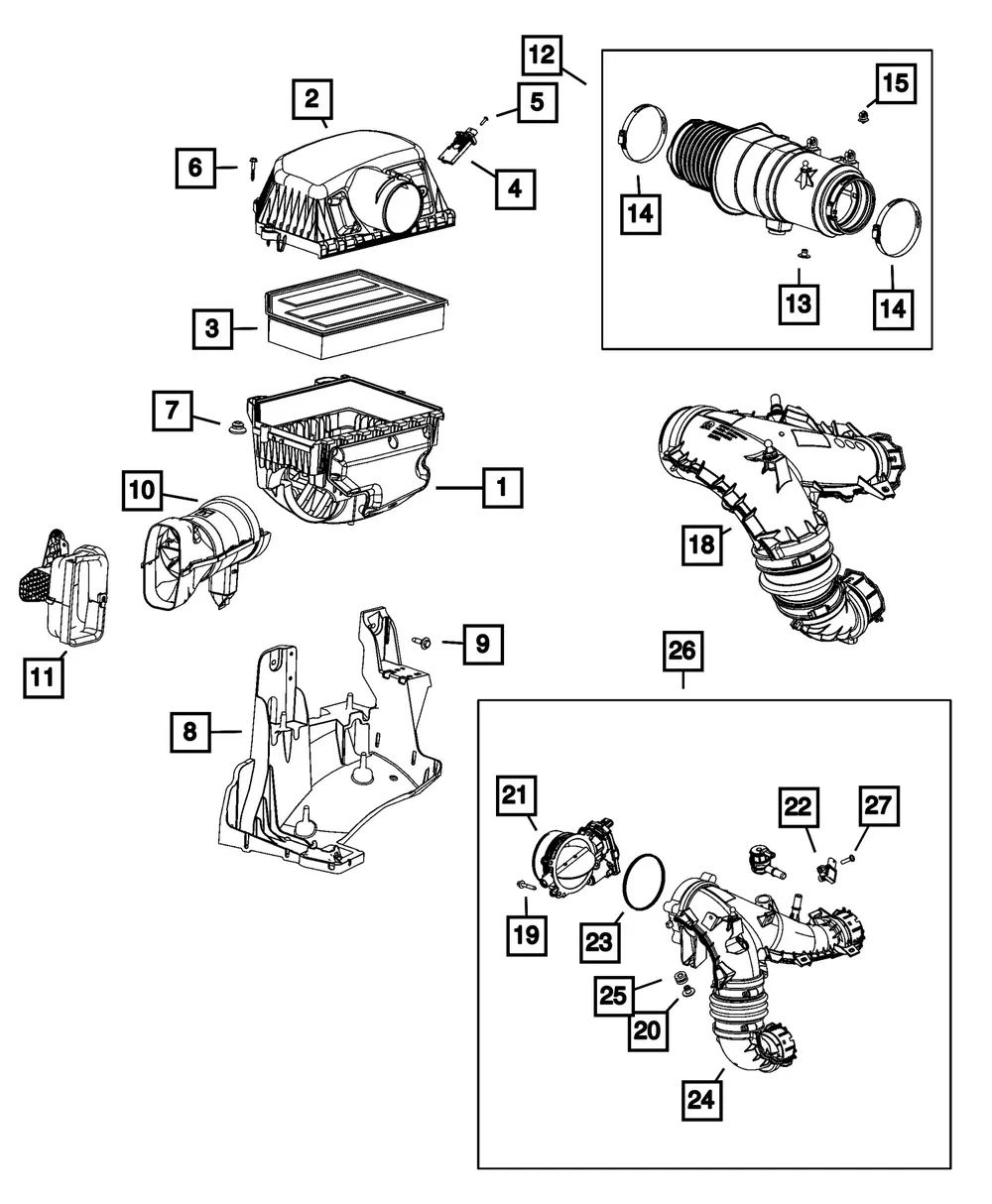 Air Flow Sensor - Mopar (68466219AC)