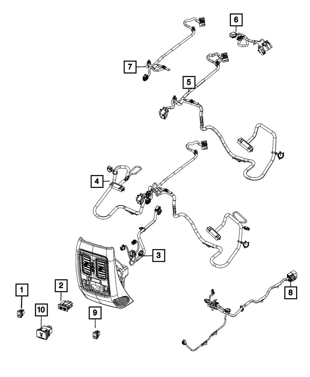 Console Wiring - Mopar (68467445ad)