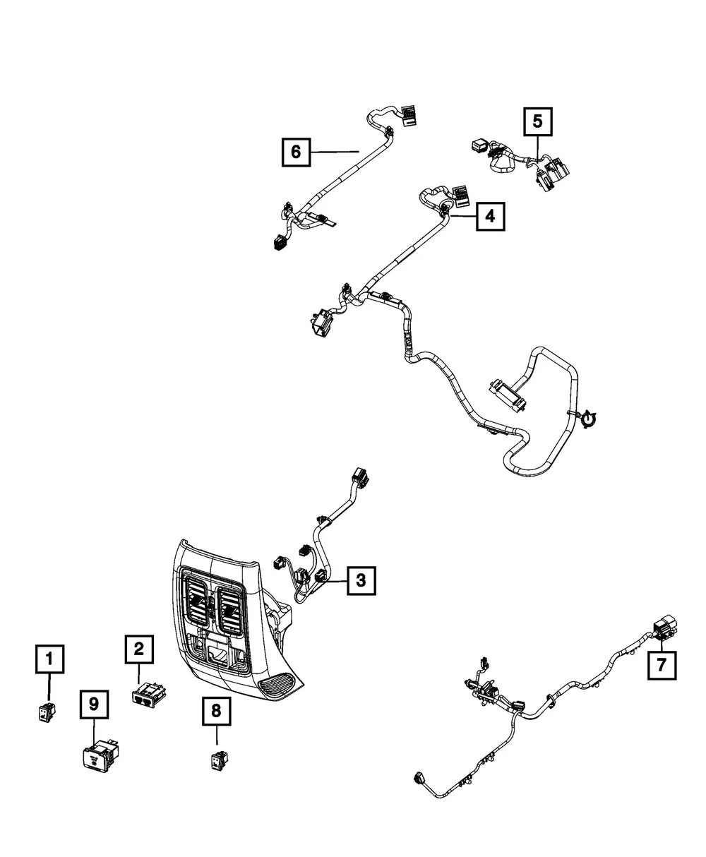 Console Wiring - Mopar (68467448AA)