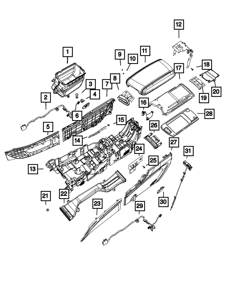 Console Wiring - Mopar (68467459aa)