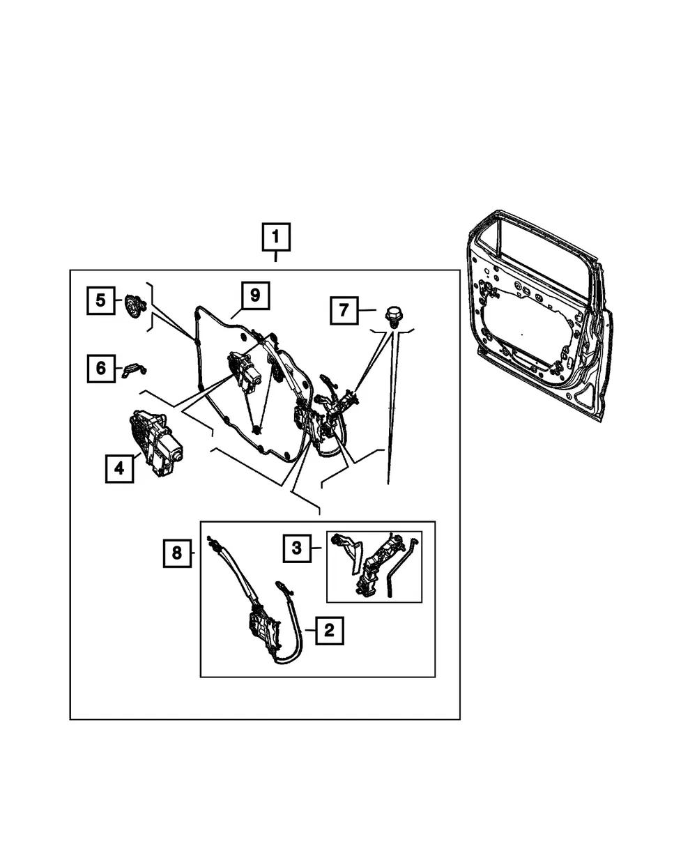Front Door Module, Left - Mopar (68471861aa)