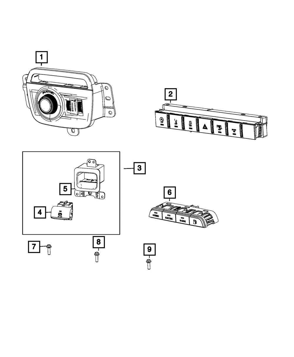 Instrument Panel Switch - Mopar (68478105ae)