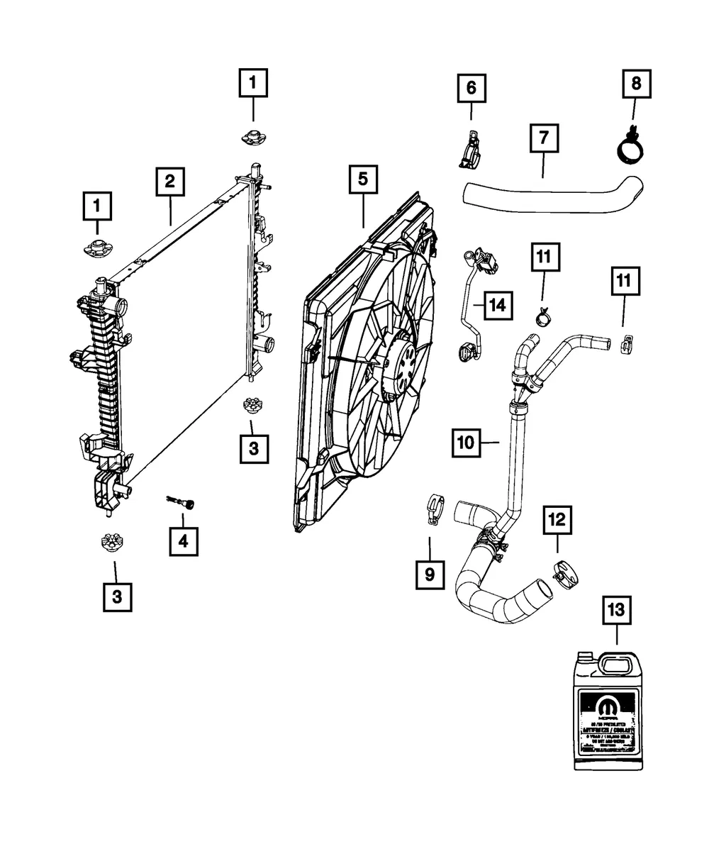 Radiator Cooling Fan Module - Mopar (68482590ab)