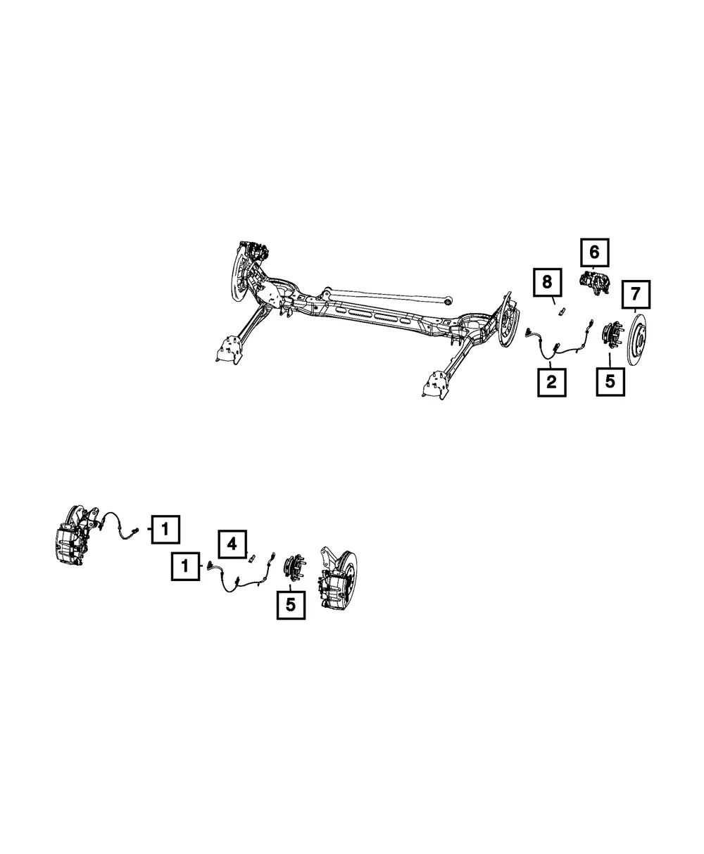 Anti-Lock Brakes Sensor Kit - Mopar (68515603ab)