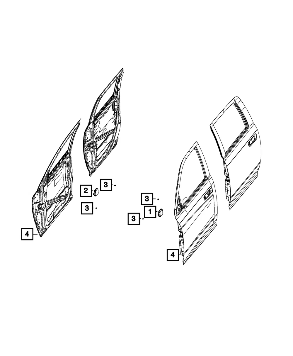 Door Module, Front Left - Mopar (68517699aa)